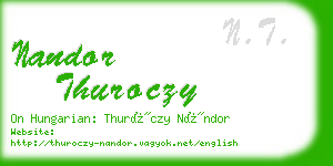 nandor thuroczy business card